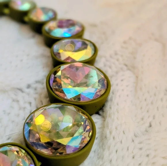 ⭐ RARE! ⭐ Brulee J.Crew Olive  Necklace - Picture 4 of 7